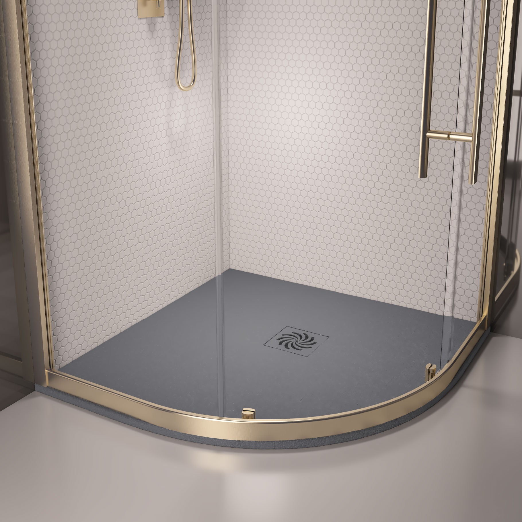 Eastbrook  Crossland  900x900mm Quad Shower Tray with Slate Finish  - Grey 159.3062