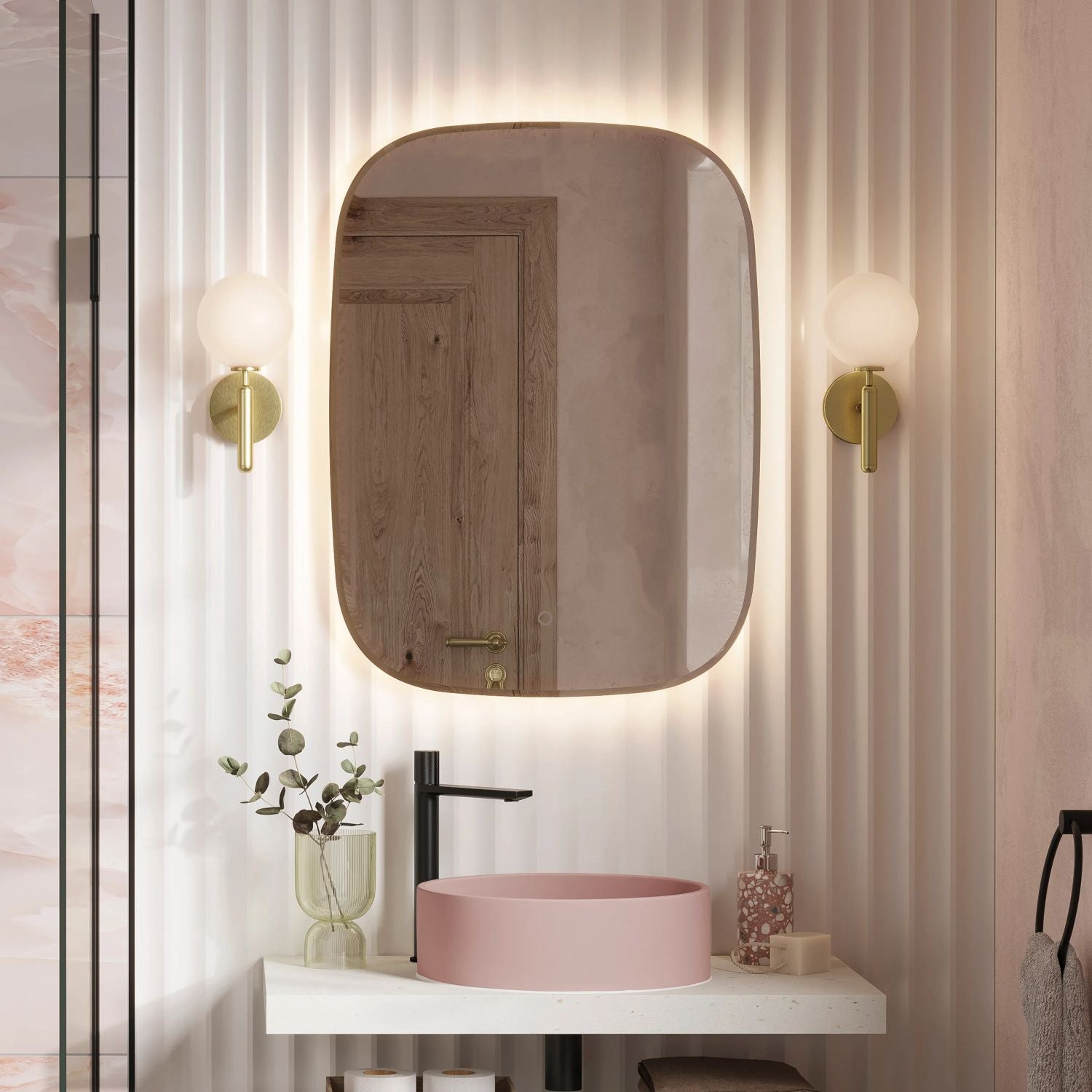 HiB Quinn Illuminated Bevel Mirror 50 x 90cm