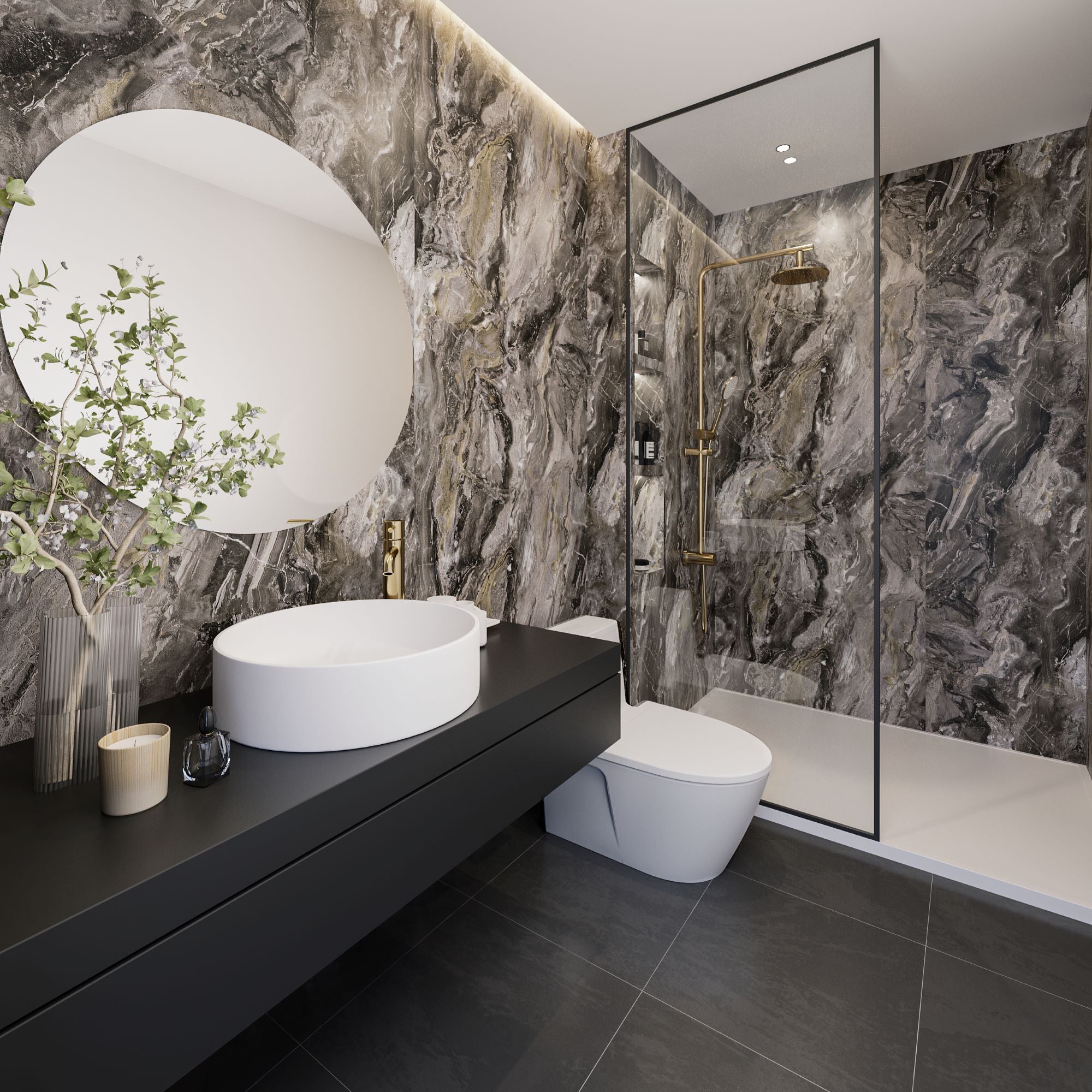 iflo Espressence Marble Easy Lock Wall Panel 2400mm x 600mm