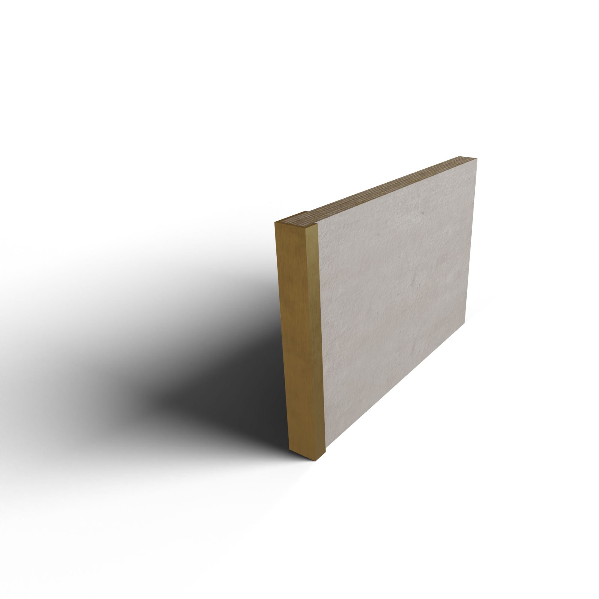 iflo Wall Panel Brushed Brass Yellow Endcap