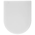 Wirquin Celmac Disco D-Shaped Soft Close Toilet Seat & Cover With Stainless Steel Hinges White