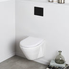Wirquin Celmac Disco D-Shaped Soft Close Toilet Seat & Cover With Stainless Steel Hinges White