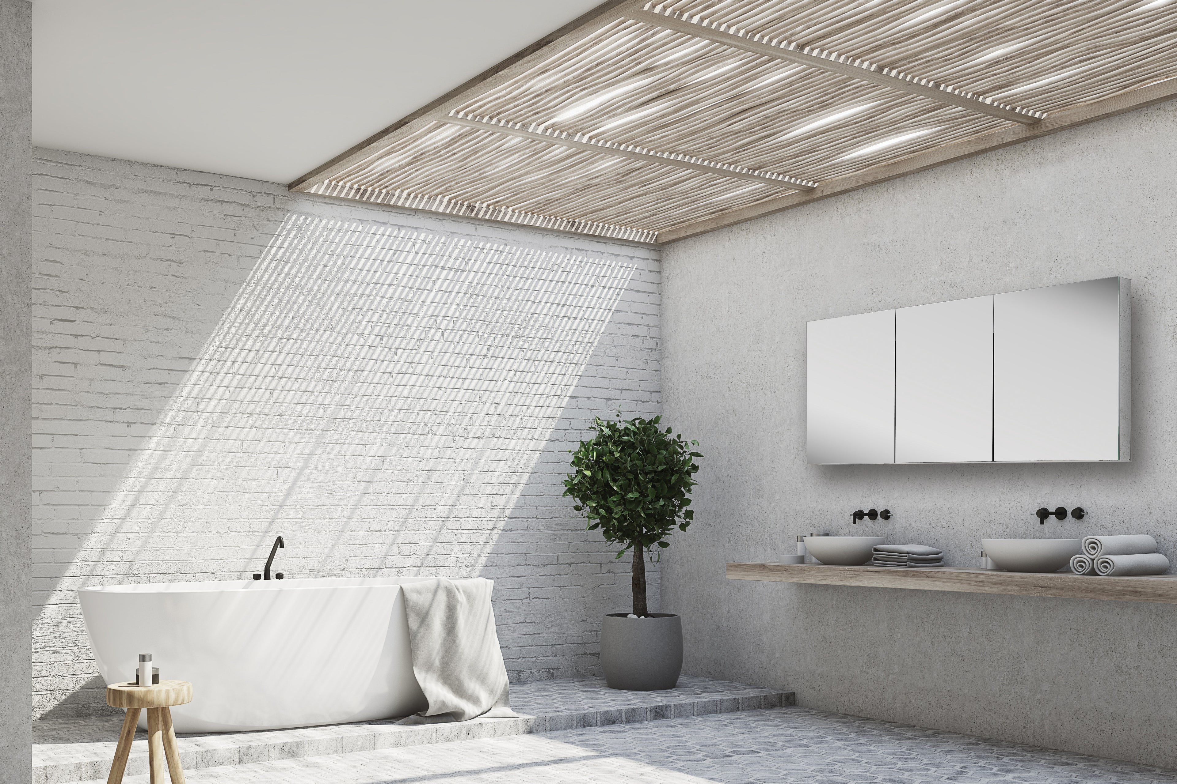 HiB Eris 120 Bathroom Cabinet Triple Door 48200