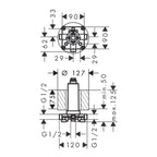 hansgrohe Basic Set for Rainmaker Select Shower Head with Ceiling Connector