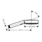 Hansgrohe Pulsify Select S Hand Shower 105 3Jet Activation Matt Black