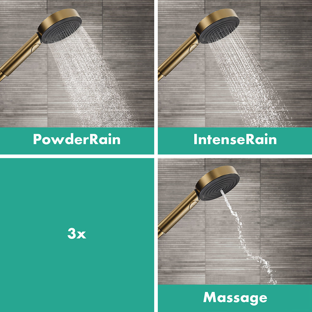 hansgrohe Pulsify Select S Shower Handset 105 3 Spray Relaxation EcoSmart, Brushed Bronze