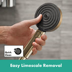 hansgrohe Pulsify Select S Shower Handset 105 3 Spray Relaxation EcoSmart, Brushed Bronze