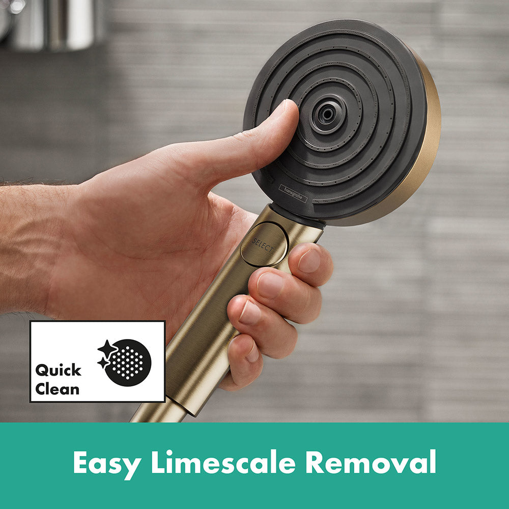 hansgrohe Pulsify Select S Shower Handset 105 3 Spray Relaxation EcoSmart, Brushed Bronze