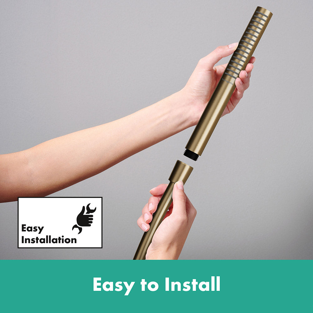 hansgrohe Pulsify S Baton Shower Handset 100 1 Spray EcoSmart, Brushed Bronze