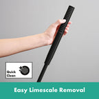 hansgrohe Pulsify S Baton Shower Handset 100 1 Spray EcoSmart, Matt Black