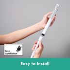 hansgrohe Pulsify S Baton Shower Handset 100 1 Spray EcoSmart, Matt White