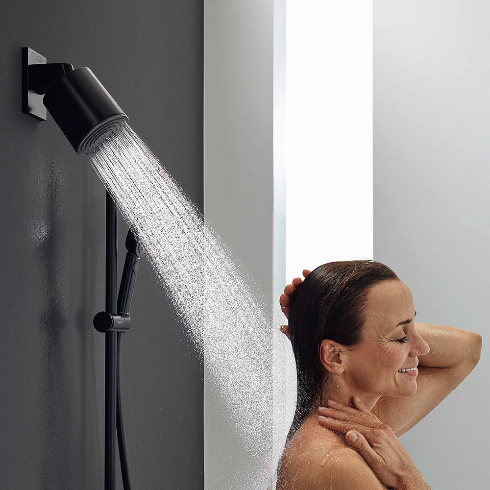 Hansgrohe Pulsify S Overhead Shower 105 1 Jet Ecosmart+ Matt Black