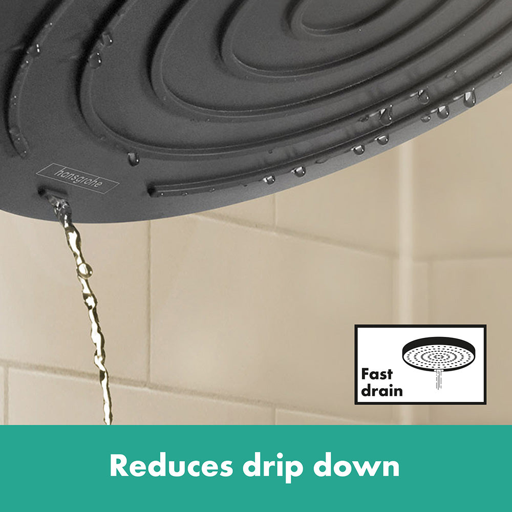 hansgrohe Pulsify S Fixed Shower Head 260 1 Spray EcoSmart, Matt Black