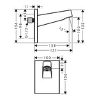 hansgrohe Pulsify Wall Connector for Shower Head 260, Chrome