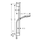 Hansgrohe Pulsify Select S Shower Set 105 3Jet Relaxation Ecosmart With Shower Bar 650mm Matt Black