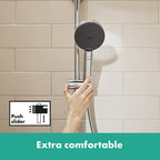 hansgrohe Pulsify Select S Shower Handset 105 3 Spray Relaxation EcoSmart with Shower Rail 90 cm, Chrome