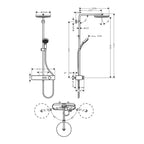 Hansgrohe Pulsify S Showerpipe 260 1Jet With Showertablet Select 400 Matt Black