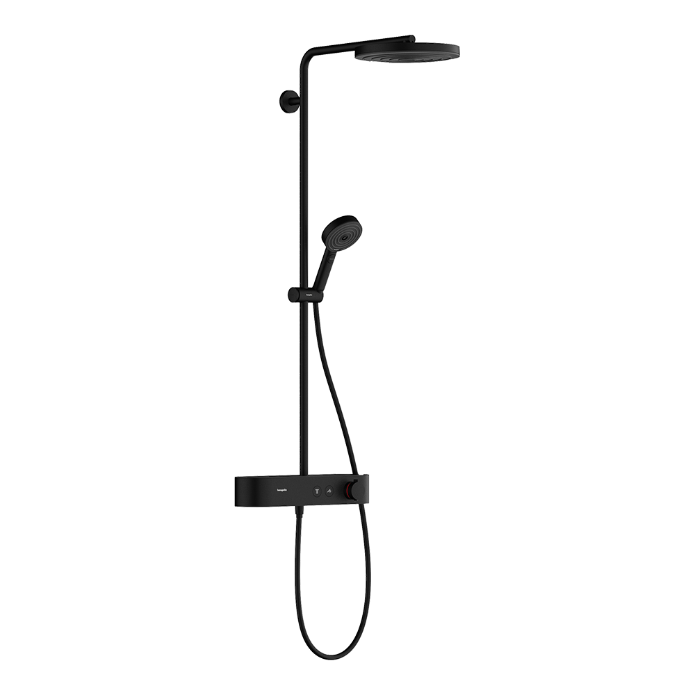 Hansgrohe Pulsify S Showerpipe 260 1Jet Ecosmart With Showertablet Select 400 Matt Black