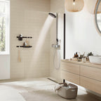 hansgrohe Pulsify S Thermostatic Shower Mixer Set 260 EcoSmart with ShowerTablet Select 400, Chrome