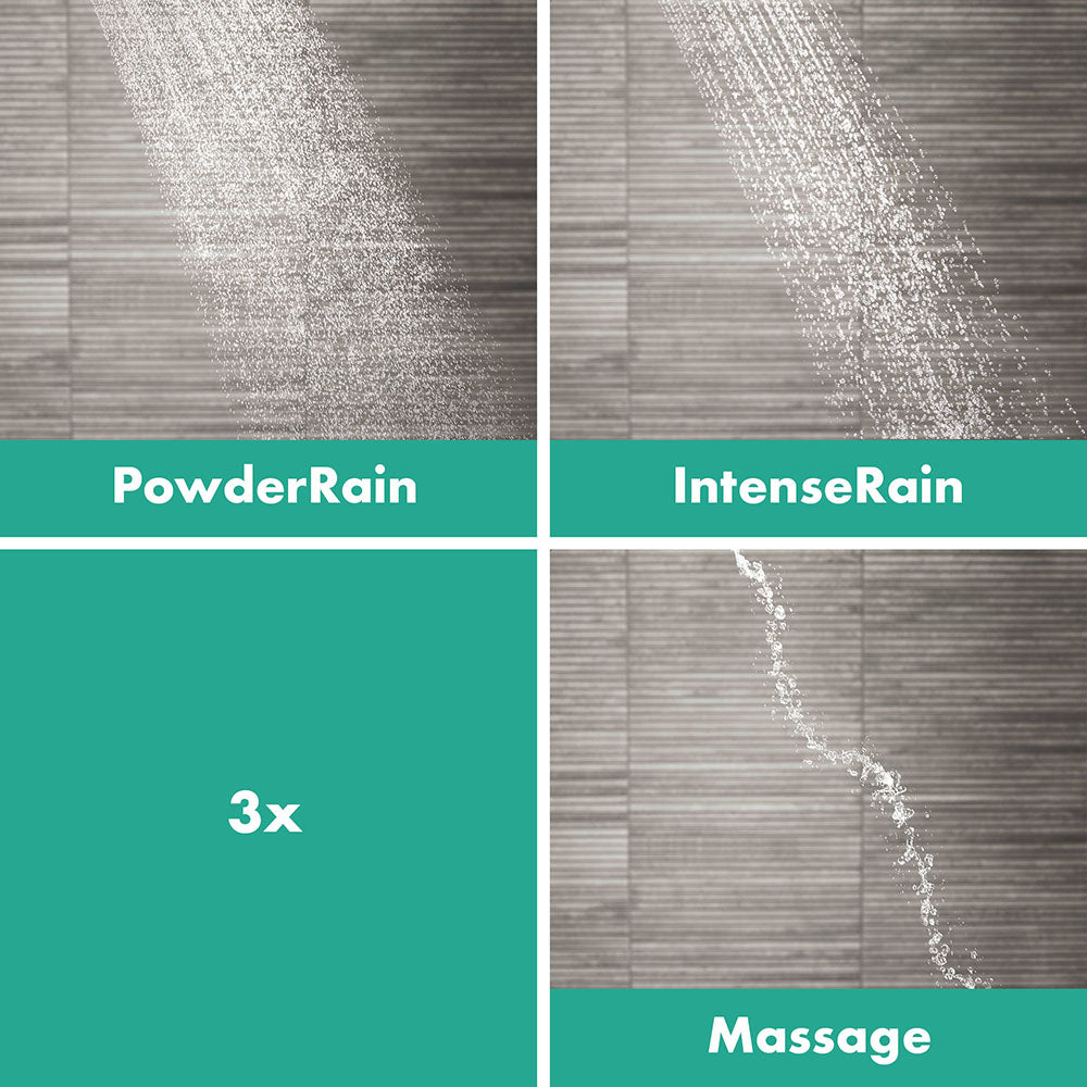 hansgrohe Pulsify S Thermostatic Shower Mixer Set 260 EcoSmart with ShowerTablet Select 400, Matt Black