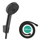 hansgrohe Pulsify Select S Shower Handset 105 3 Spray Relaxation with Holder and Shower Hose 125 cm, Matt Black