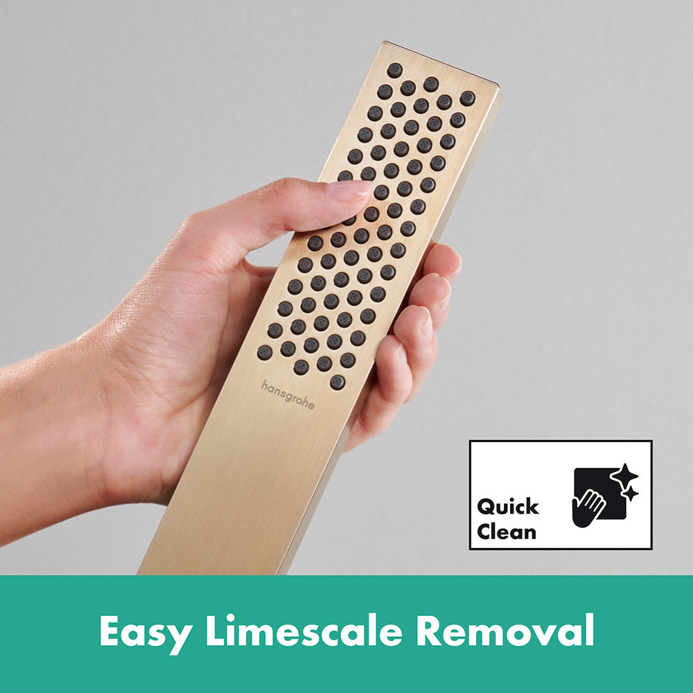 hansgrohe Pulsify E Baton Shower Handset 100 1 Spray EcoSmart, Brushed Bronze