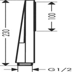 hansgrohe Pulsify E Baton Shower Handset 100 1 Spray EcoSmart+, Chrome