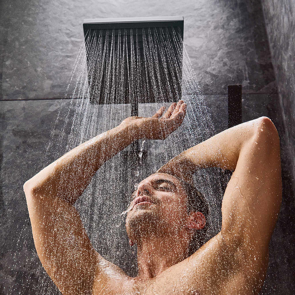 hansgrohe Pulsify E Fixed Shower Head 260 1 Spray, Matt Black