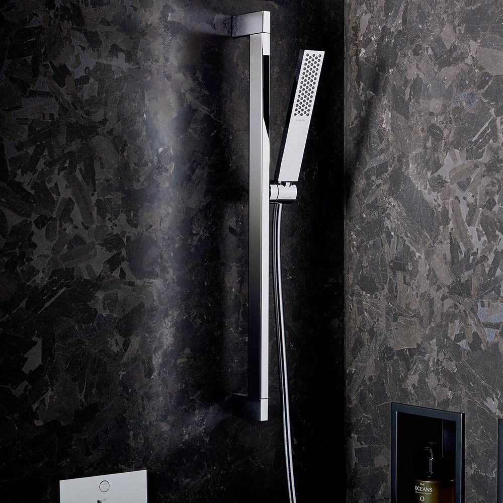hansgrohe Pulsify E Shower Handset 100 1 Spray EcoSmart with Shower Rail 65 cm, Chrome