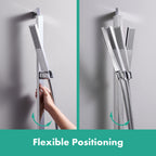 hansgrohe Pulsify E Shower Handset 100 1 Spray EcoSmart with Shower Rail 65 cm, Chrome