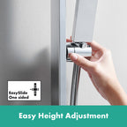 hansgrohe Pulsify E Shower Handset 100 1 Spray EcoSmart with Shower Rail 65 cm, Chrome