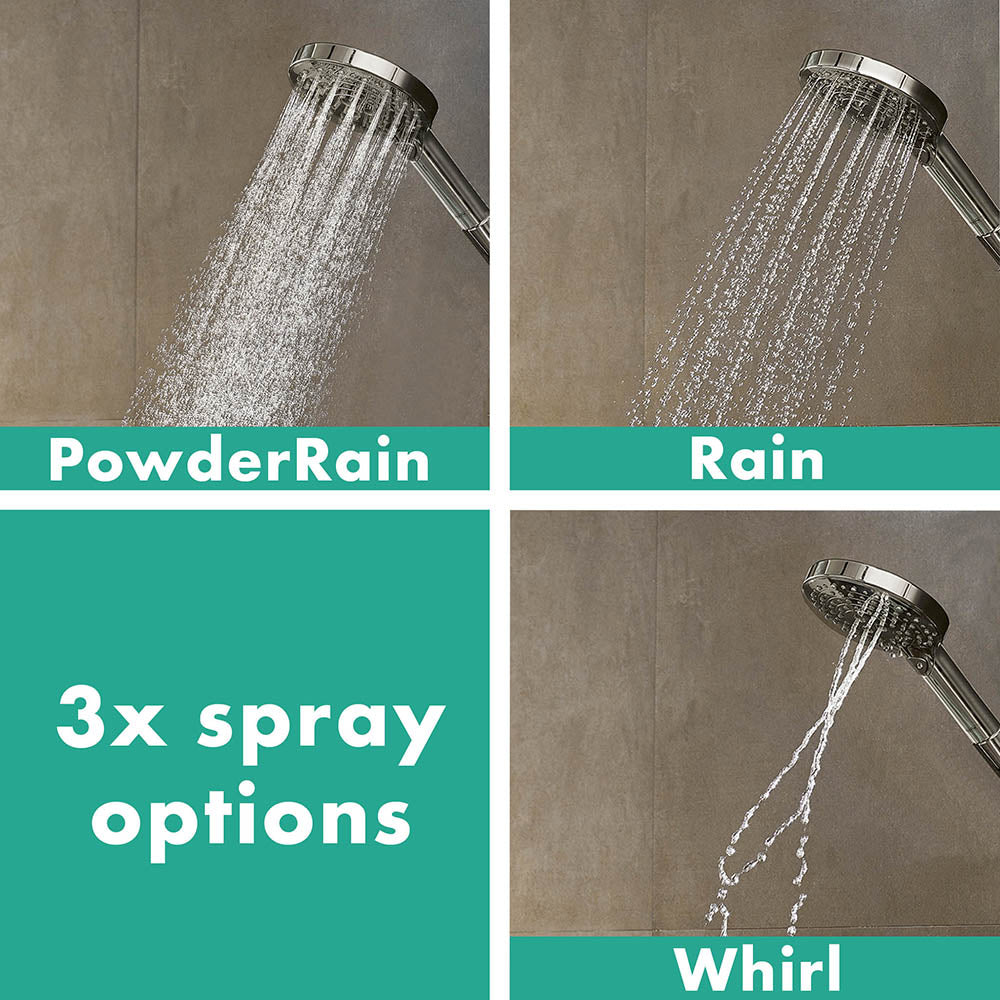hansgrohe Raindance Select S Shower Handset 120 3 Spray PowderRain, Chrome