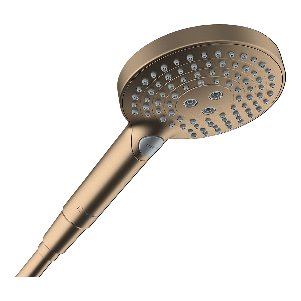 hansgrohe Raindance Select S Shower Handset 120 3 Spray PowderRain, Brushed Bronze
