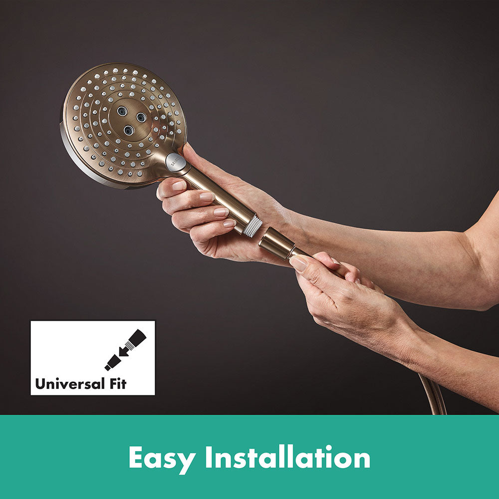 hansgrohe Raindance Select S Shower Handset 120 3 Spray PowderRain, Brushed Bronze