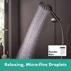 hansgrohe Raindance Select S Shower Handset 120 3 Spray PowderRain, Brushed Black, Chrome