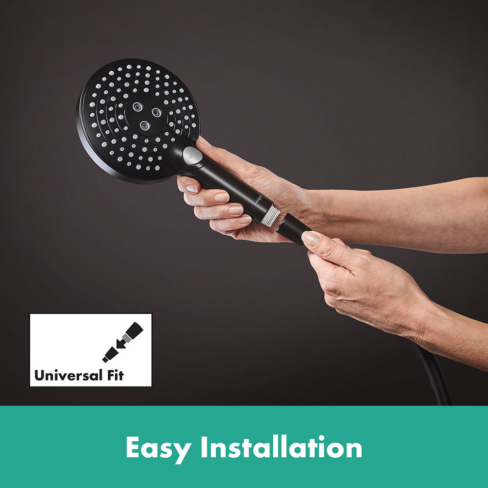 hansgrohe Raindance Select S Shower Handset 120 3 Spray PowderRain, Matt Black