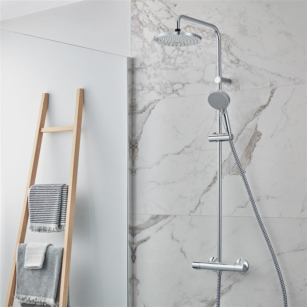 Hansgrohe Vernis Blend Showerpipe 200 1 Jet Ecosmart With Thermostatic Chrome
