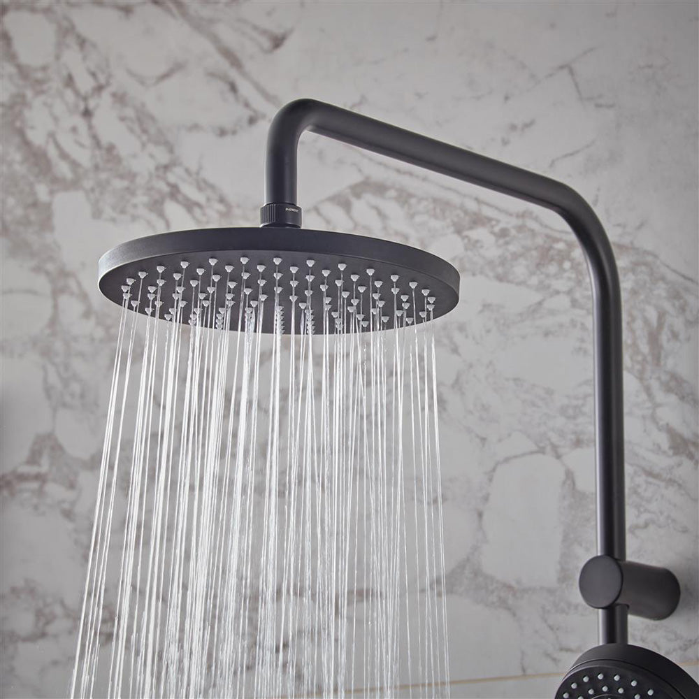 Hansgrohe Vernis Blend Showerpipe 200 1 Jet Ecosmart With Thermostatic Matt Black