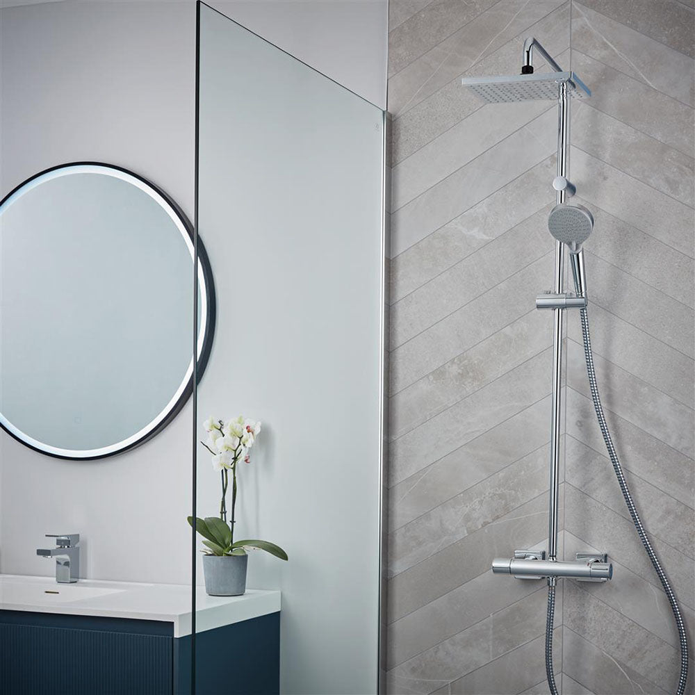 Hansgrohe Vernis Shape Showerpipe 230 1 Jet Ecosmart With Thermostatic Chrome