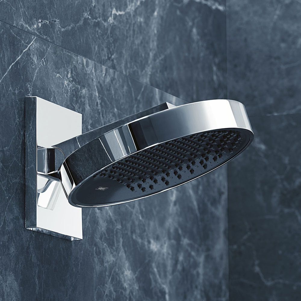 hansgrohe Rainfinity Fixed Shower Head 250 1 Spray with wall connector, Chrome