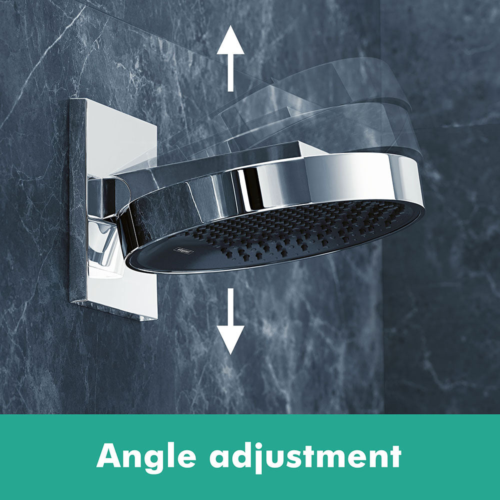 hansgrohe Rainfinity Fixed Shower Head 250 1 Spray with wall connector, Chrome