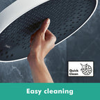 hansgrohe Rainfinity Fixed Shower Head 250 1 Spray with wall connector, Chrome