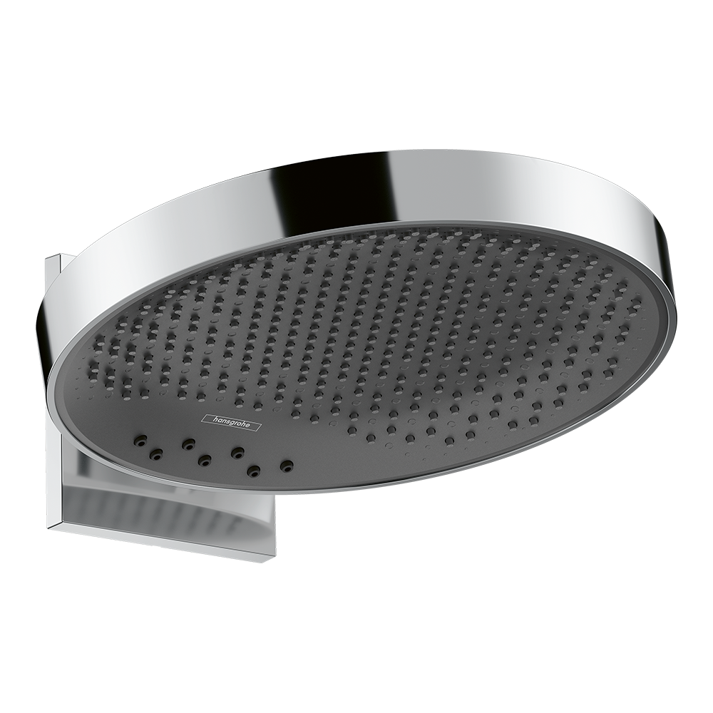hansgrohe Rainfinity Fixed Shower Head 360 3 Spray with wall connector, Chrome