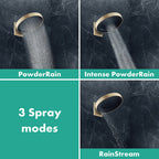 hansgrohe Rainfinity Fixed Shower Head 360 3 Spray with wall connector, Brushed Bronze