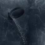 hansgrohe Rainfinity Fixed Shower Head 360 3 Spray with wall connector, Matt Black