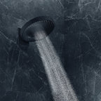 hansgrohe Rainfinity Fixed Shower Head 360 3 Spray with wall connector, Matt Black