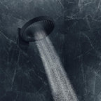 hansgrohe Rainfinity Fixed Shower Head 360 3 Spray with wall connector, Matt Black