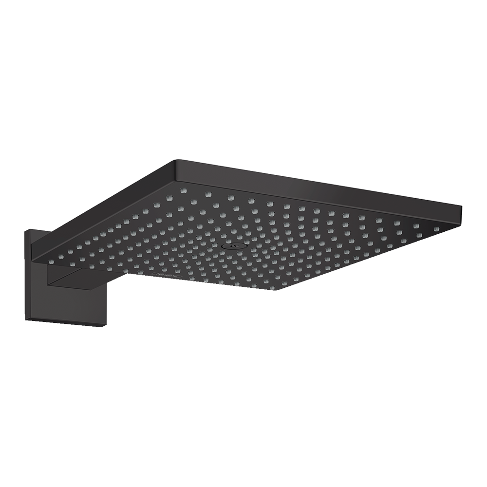 hansgrohe Raindance E Fixed Shower Head 300 1 Spray with shower arm, Matt Black