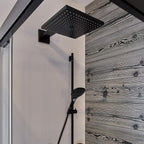 hansgrohe Raindance E Fixed Shower Head 300 1 Spray with shower arm, Matt Black