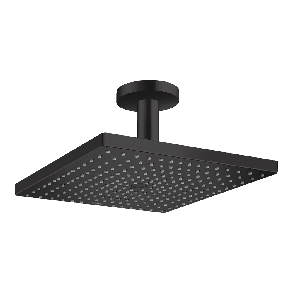 hansgrohe Raindance E Fixed Shower Head 300 1 Spray with ceiling connector, Matt Black